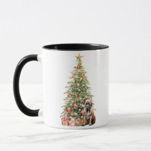 Taza Mejor Mamá Perro Siempre Acuarela Navidad Mastín