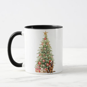 Taza Mejor Mamá Perro Siempre Acuarela Navidad Pastor