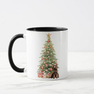 Taza Mejor Mamá Perro Siempre Acuarela Navidad Spaniel