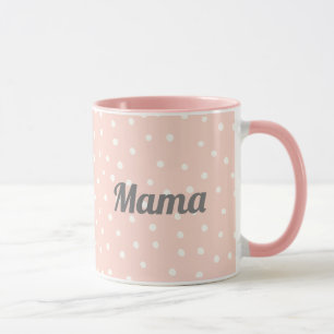 Taza Mejor mamá Polka puntos rosado