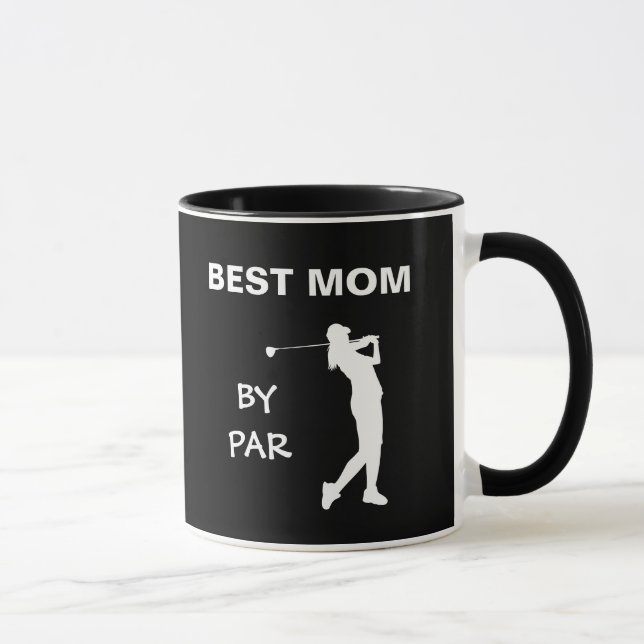 Taza Mejor Mamá por Par Golf Mommy Golfer Pun Día de la (Derecha)