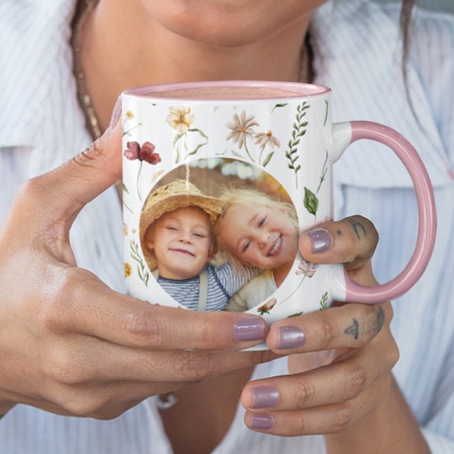 Taza Mejor Mamá Siempre Flor Silvestre Fotograma Café R (Subido por el creador)