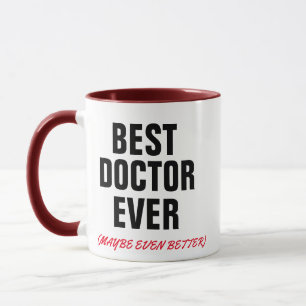 Taza mejor médica aún mejor mug gracioso médico