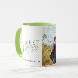 Taza Mejor Momia Verde Personalizada Una Foto