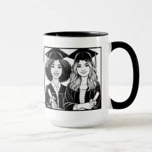 Taza Mejor Mug de dos tonos de graduación de amigos