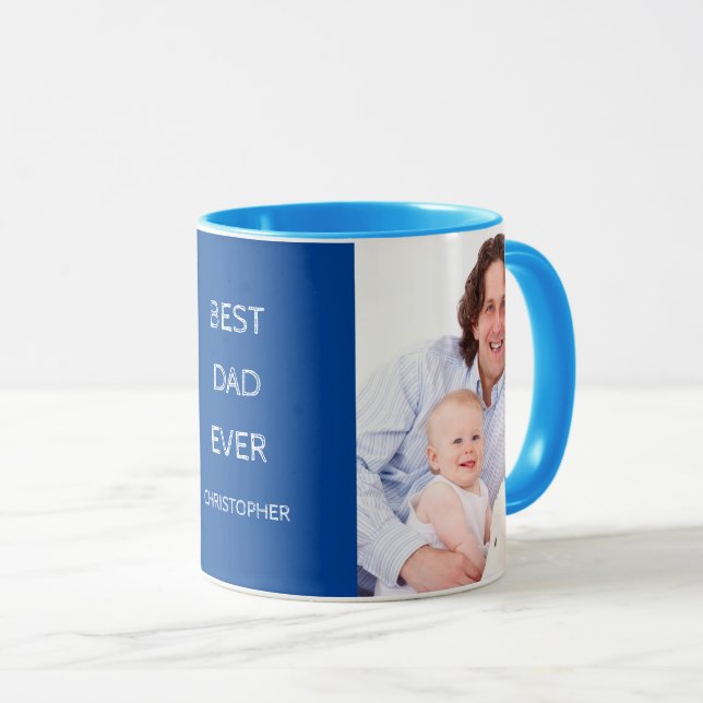 Taza Mejor Mug de fotos del Personalizado de papá (Anverso derecho)