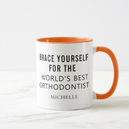 Taza Mejor nombre profesional ortodoncista personalizad