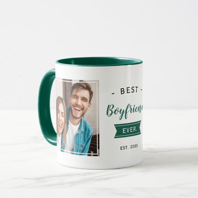 Taza Mejor Novio Aniversario Del Bf De La Noche (Anverso izquierdo)