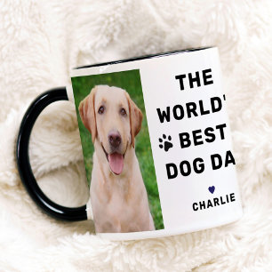 Taza Mejor Padre Perro del Mundo Foto Negro