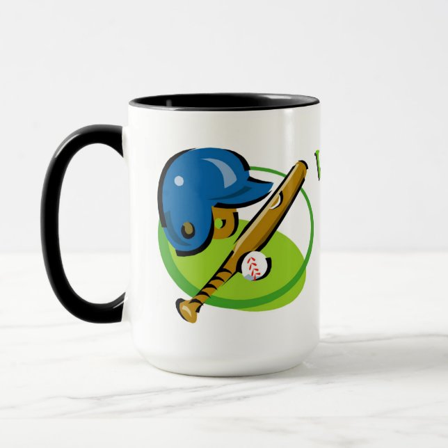 Taza Mejor Papá De Béisbol Del Mundo (Izquierda)