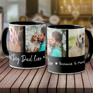 Taza Mejor papá de perro jamás Mascota 3 Colaje de foto