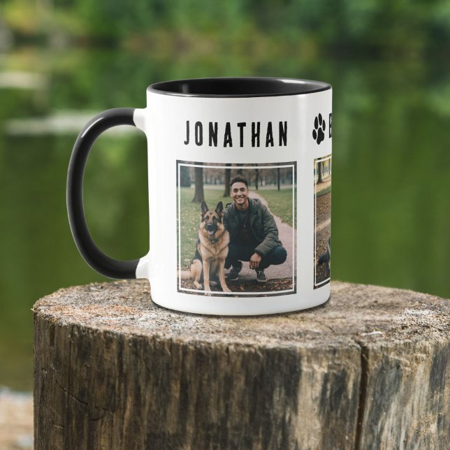 Taza Mejor papá de perro jamás negro y blanco 3 foto (Subido por el creador)