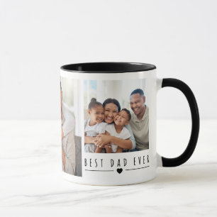 Taza Mejor Papá del Mundo 3 Collage de Fotos Familiares