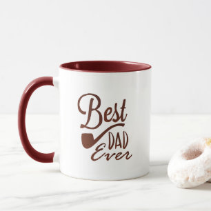 Taza Mejor Papá del Mundo Elegante Blanco 