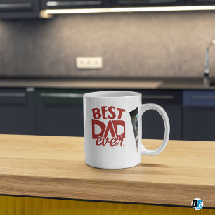 Taza Mejor Papá del Mundo Foto Moderna Día del Padre
