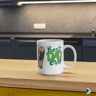 Taza Mejor Papá del Mundo Foto Moderna Día del Padre