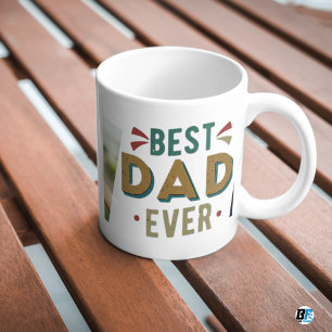 Taza Mejor Papá del Mundo Foto Moderna Día del Padre