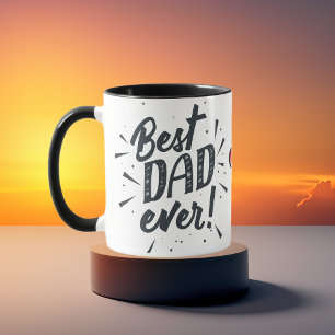 Taza Mejor Papá del Mundo Foto Moderna Día del Padre