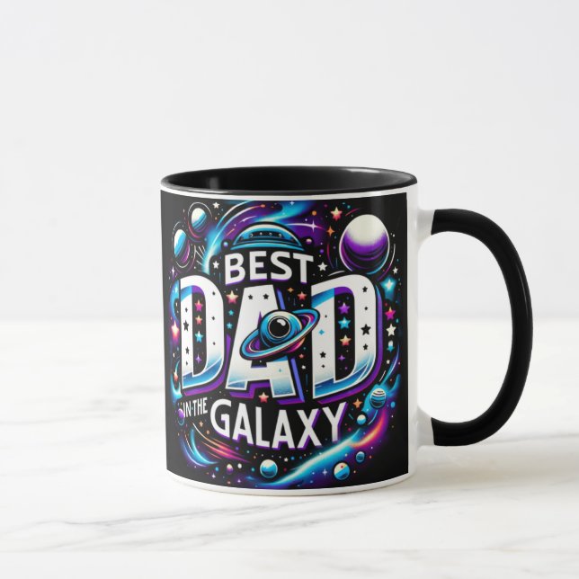 Taza Mejor Papá En El Encajado De Galaxy Mug (Derecha)