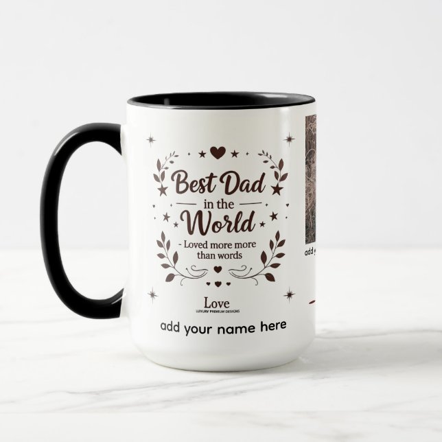 Taza Mejor papá en el mundo - Combo personalizado de 15 (Izquierda)