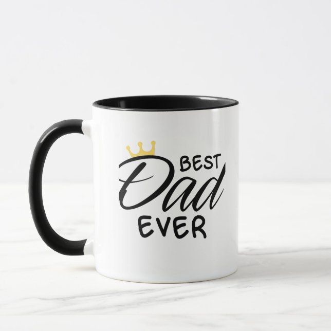 Taza Mejor Papa jamás café Mug (Izquierda)