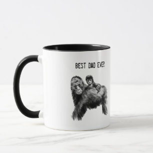 Taza Mejor papá jamás gorila con bebé