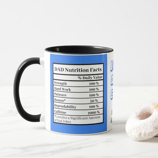 Taza Mejor Papá Nunca | Atributos divertidos del Día de (Con donut)