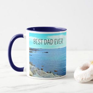 Taza Mejor Papá Nunca Blue Ocean Photo Azure