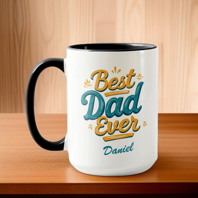 Taza Mejor Papá Nunca | Día del padre personalizado ret (Subido por el creador)