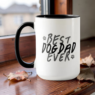 Taza Mejor Papá Perro de Todos los Tiempos Moderno Grun
