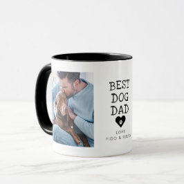 Taza "Mejor Papá Perro" Moderno Pata en Corazón de 2 Fo