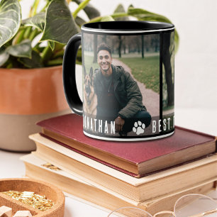 Taza Mejor Papá Perro Negro 2 Fotos