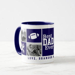 Taza "Mejor papá" personalizado de 4 Collages de fotos