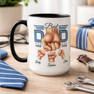 Taza Mejor Papá Personalizado   Día del Padre Personali