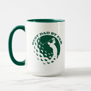 Taza Mejor Papá Por El Golf Moderno Par