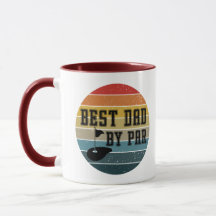 Mejor Papá Por Par Retro Sunset Mug