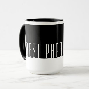 Taza Mejor PAPAW en blanco y negro moderno