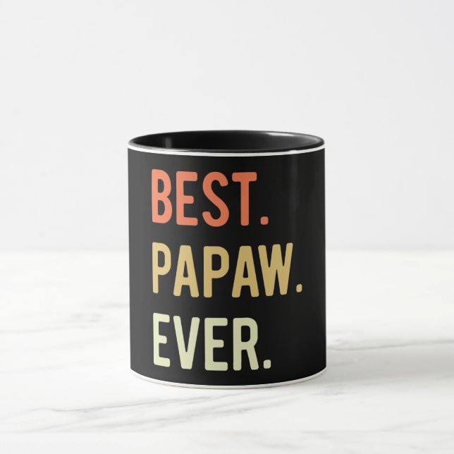 Taza Mejor Papaw Ever (Centro)