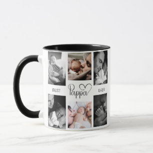 Taza Mejor Pappa de la historia Collage de fotos del