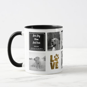 Taza Mejor perro mamá papá COLLAGE DE FOTOS regalo Perr