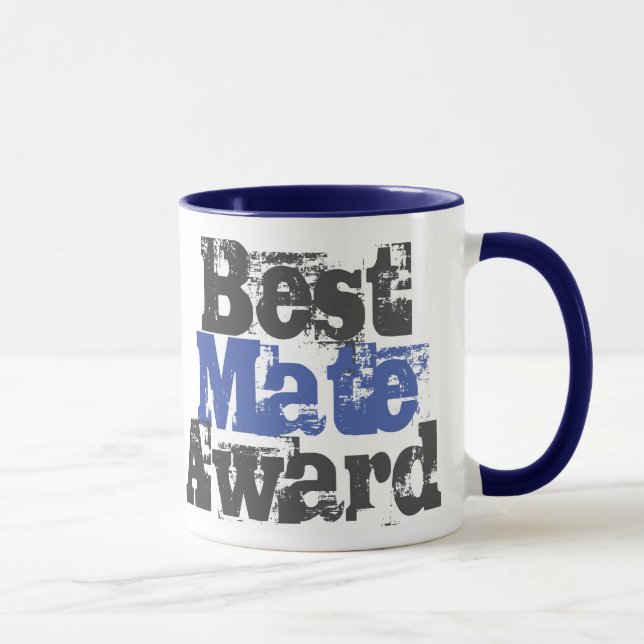 Taza Mejor Premio Mate en Mug Azul y Gris (Derecha)