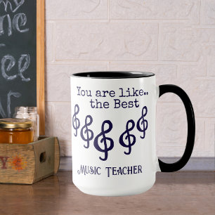 Taza Mejor profesor de música personalizable