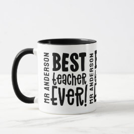 Taza Mejor profesor, gracias profesor moderno