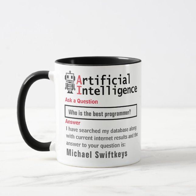 Taza Mejor programador de Personalizado divertido (Izquierda)