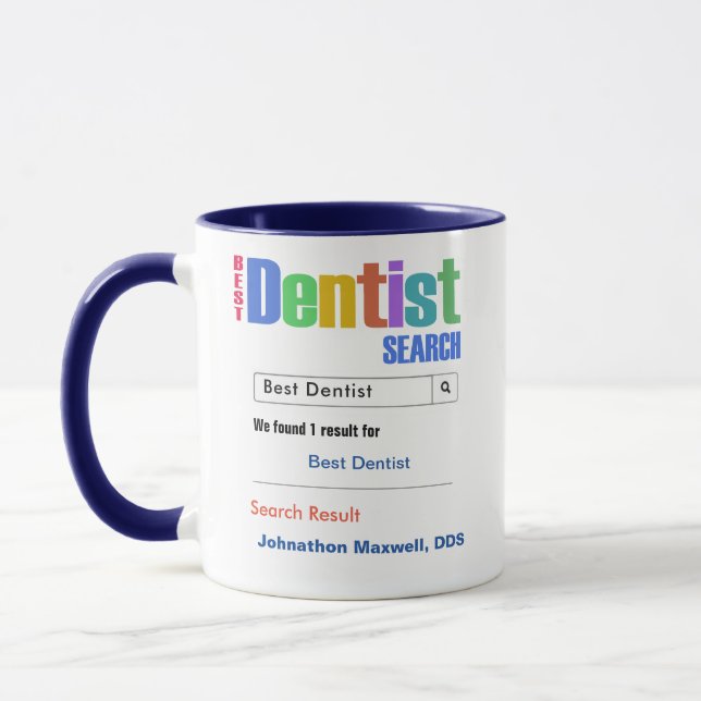 Taza Mejor regalo de encargo divertido del dentista (Izquierda)
