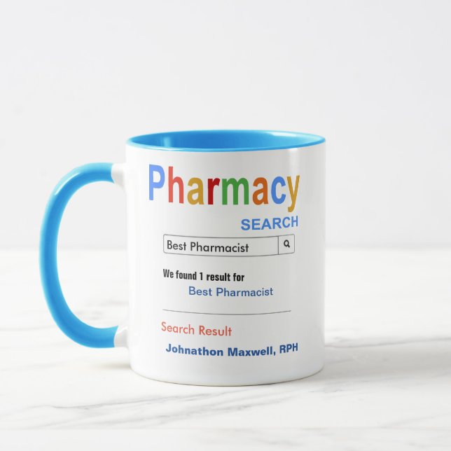 Taza Mejor regalo de encargo divertido del farmacéutico (Izquierda)