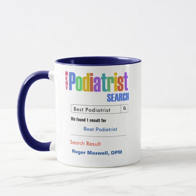Taza Mejor regalo de encargo divertido del Podiatrist (Izquierda)