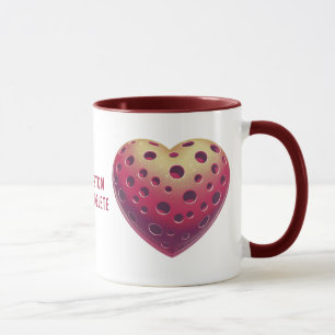 Taza Mejor regalo de Valentine Pickleballer Cute Pickle