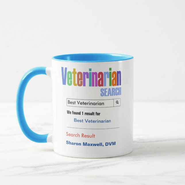 Taza Mejor regalo veterinario de encargo divertido (Izquierda)