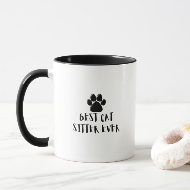 Taza Mejor sitio para gatos de todos los tiempos (Con donut)